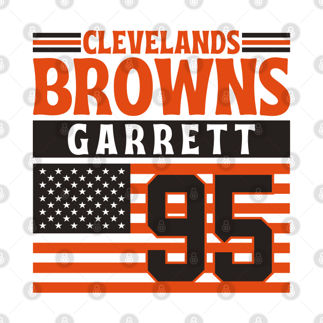 Cleveland Browns Garrett 95 American Flag Football by Astronaut.co