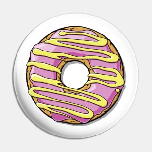 Pink Donut, Doughnut, Frosting, Icing, Glaze Pin