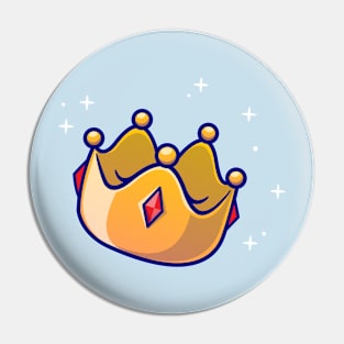 Floating Crown Cartoon Pin