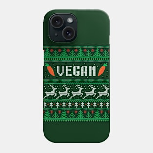 Vegan Ugly Christmas Sweater Phone Case