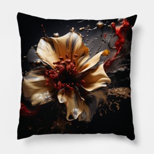 Fluid Blossom Art 3D Digital Art Pillow