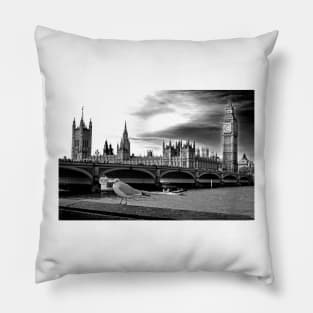 Big Ben Houses of Parliament Westminster Bridge London Pillow