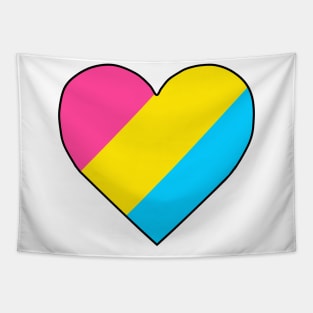 Pansexual Pride Heart Tapestry