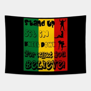 Stand Up Sit In Kneel Down Black History Month Tapestry