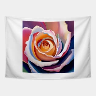 Subtle Rainbow Color Washed Rose Tapestry