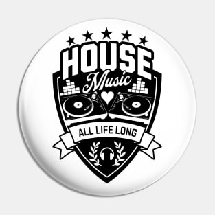 HOUSE MUSIC - Turntable Sheild (Black) Pin