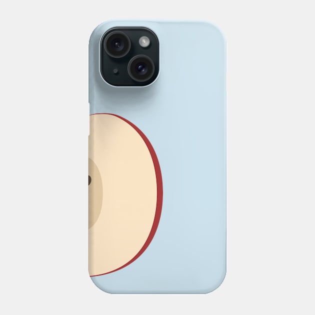 Red apple slice icon in flat design Phone Case by wavemovies