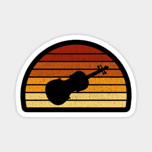 Vintage Sunset Violin Gift For Violinists Magnet