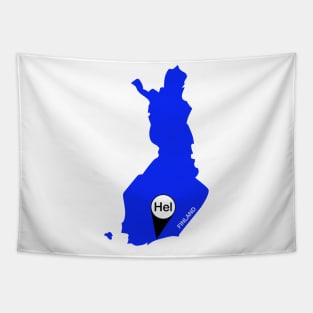 Hel Helsinki Finland map Tapestry