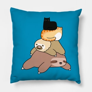 Two Toed Sloth and Three Toed Sloth Pillow