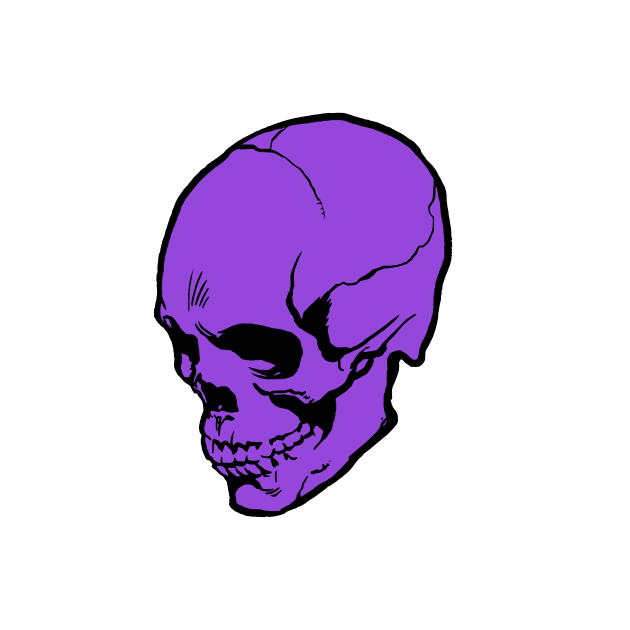 Skull- purple by deimos-remus