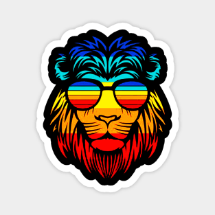 Cool Lion head summer vintage animal sunglasses Magnet