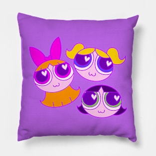 Powerpuff Girls Heart Eyes Pillow