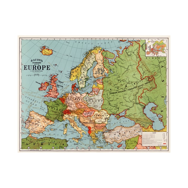 Map of Europe by Big Term Designs