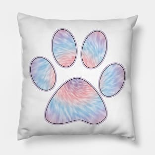 Patel color dog paw pattern Pillow