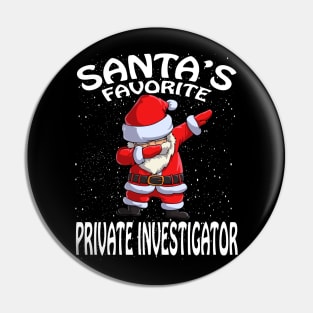 Santas Favorite Private Investigator Christmas Pin