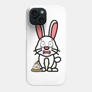 Funny Bunny steps on a dirty diaper Phone Case