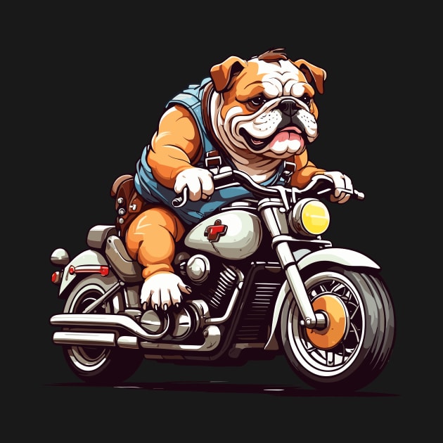 Bulldog Motorcycle Lover Design by ricardolingling