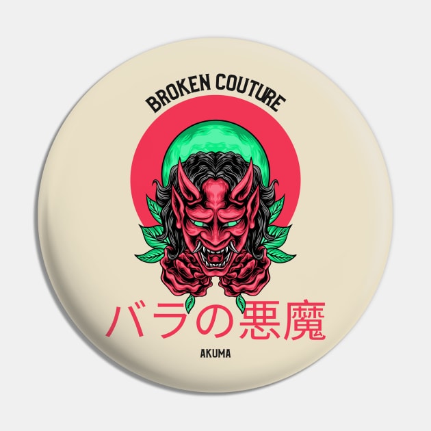 Akuma Anime Pin by CurtisPrintsTshirts