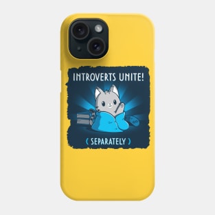 Cute Funny Introvert Social Distancing Cat Sarcastic Humor Quote - Animal Lover Phone Case