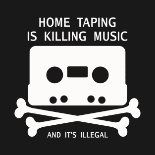 HOME TAPING IS KILLING MUSIC vintage print T-Shirt