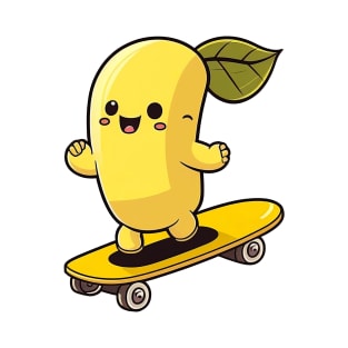 Cute kawaii banana riding a skateboard T-Shirt