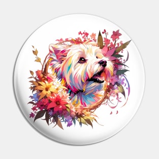 Dandie Dinmont Terrier Brightens Mothers Day - Unique Dog Mom Gift Pin