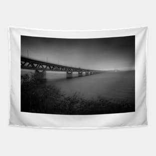 In the beautiful evening light lies the Öresund Bridge, which connects Sweden and Denmark Tapestry