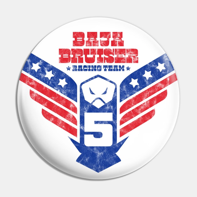 1974 - Baja Bruiser (Eagle Design - Full Color - Worn) Pin by jepegdesign