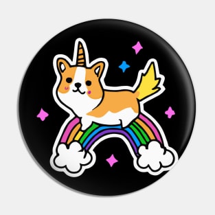 Corgi Unicorn Rainbow Dog Owner Welsh Corgi Kids Funny Dog Pin