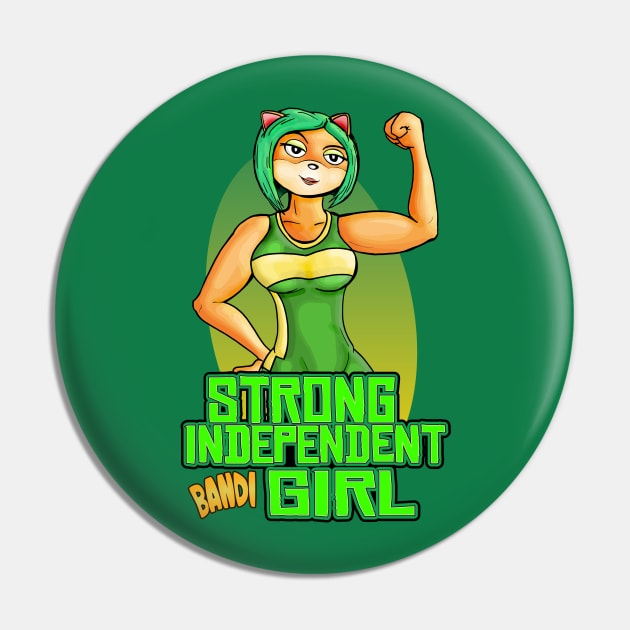 Ami Strong Independent Bandigirl Pin by WarioPunk