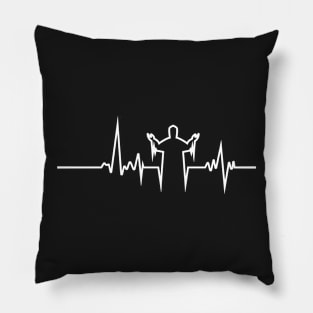 Jesus while Heartbeats T-Shirt Pillow