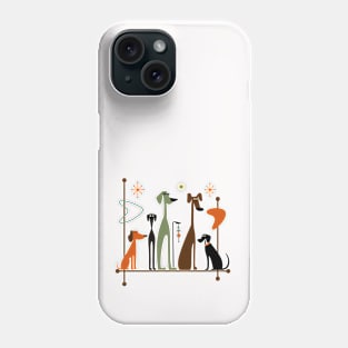 Retro Mid-Century Modern Dogs 50s 60s Style Phone Case