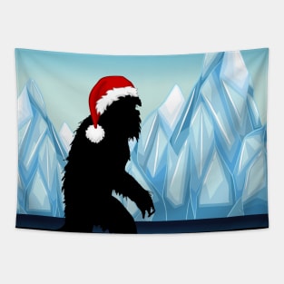 Bigfoot Santa Northpole Tapestry