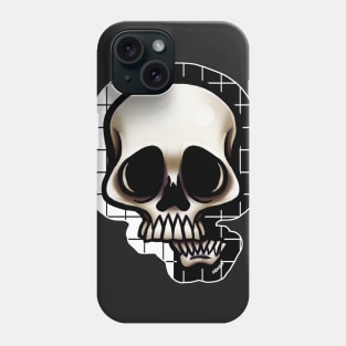 Split Grid Skull Phone Case