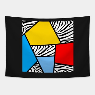 Abstract, Geometric Zebra Print Tapestry