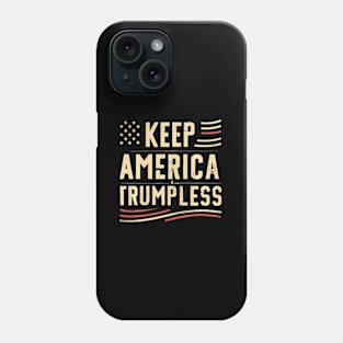 Keep America Trumpless American Flag Map Phone Case