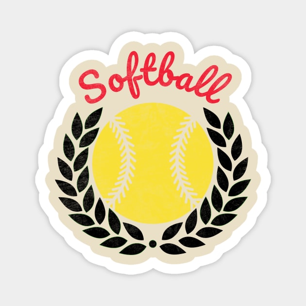 softball Magnet by SpaceImagination