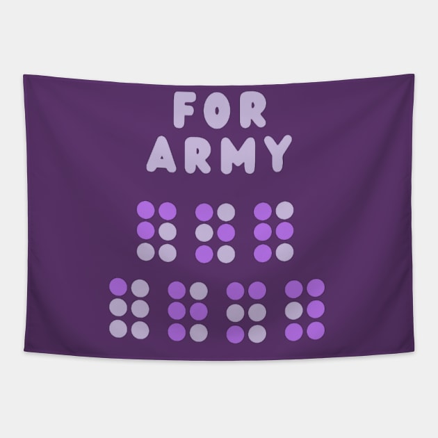 For ARMY Braille (The Astronaut by Jin of BTS) Tapestry by e s p y