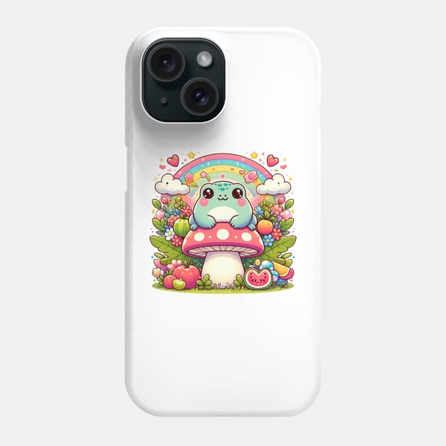 Enchanted Mushroom Meadow - Adorable Pastel Frog Fantasy Phone Case by Curious Sausage