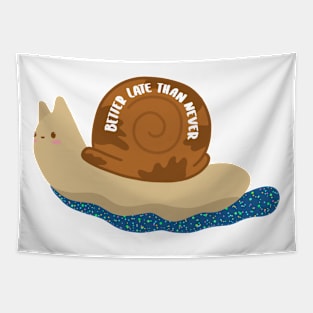 Better Late Than Never Snail Tapestry