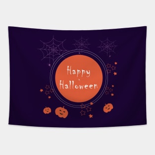 DarkHappyHalloweenPostcard Tapestry