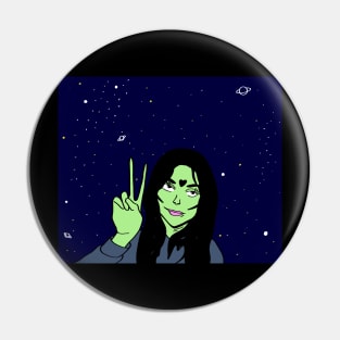 Alien chick peace out Pin