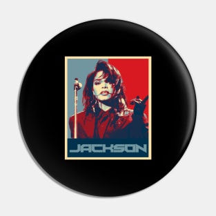 Janet  80s Aesthetic Retro Fan Design Pin