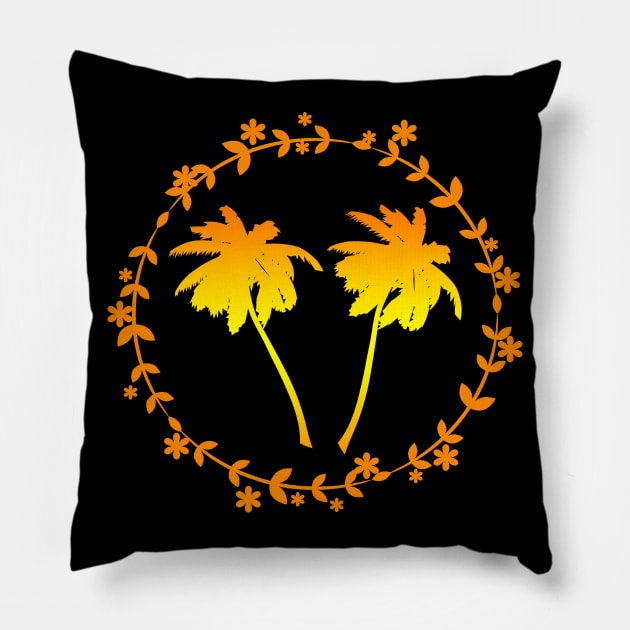 Palm Trees Pillow by LunaMay