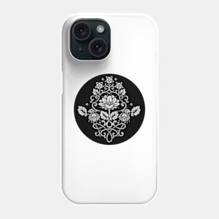 Monotone Damask Printed Phone Case