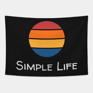 Simple Life - Striped Sunset Tapestry