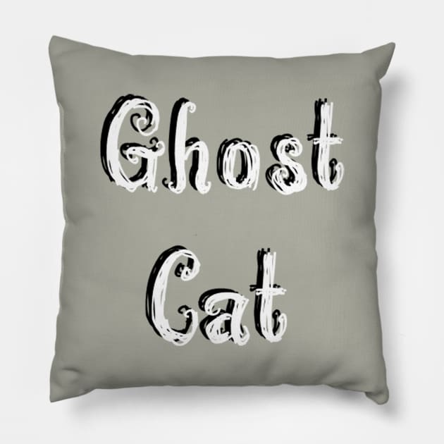 Ghost Cat Pillow by Thy Name Is Lexi