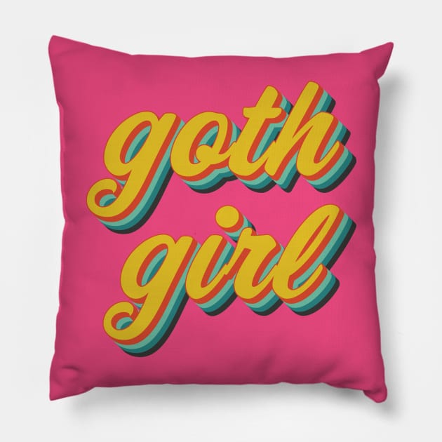 Goth Girl (funny/ironic) Pillow by n23tees