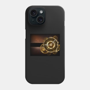 Clock with Gears ( Steampunk Clock ) Phone Case